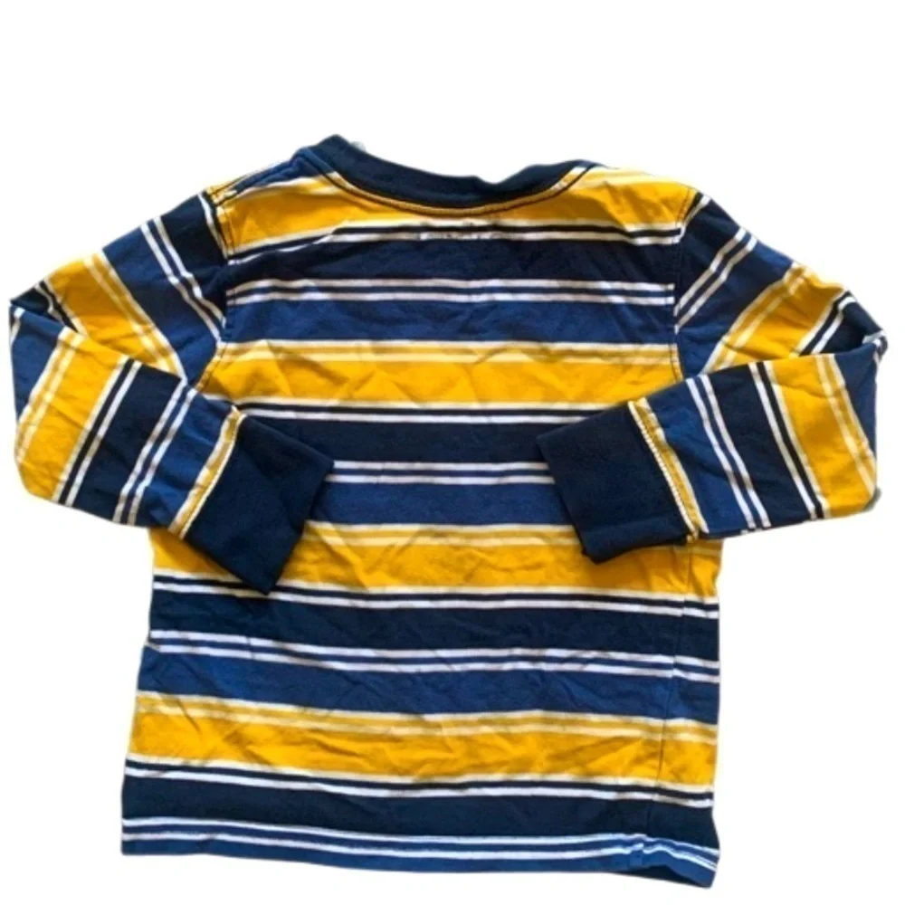 Old Navy Blue & Yellow Striped Long Sleeve Shirt